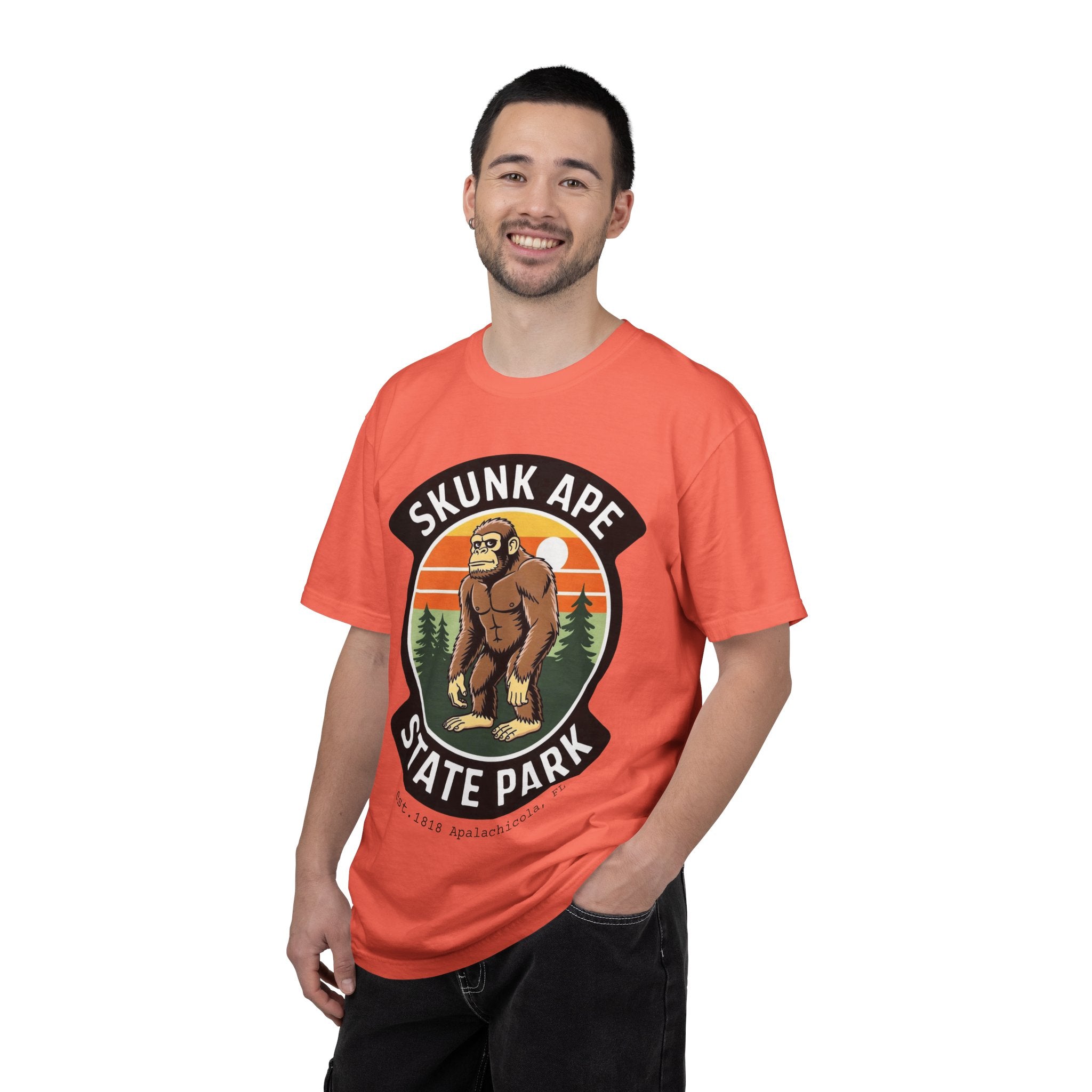 Skunk Ape State Park Graphic T-Shirt — Retro Bigfoot Nature Tee