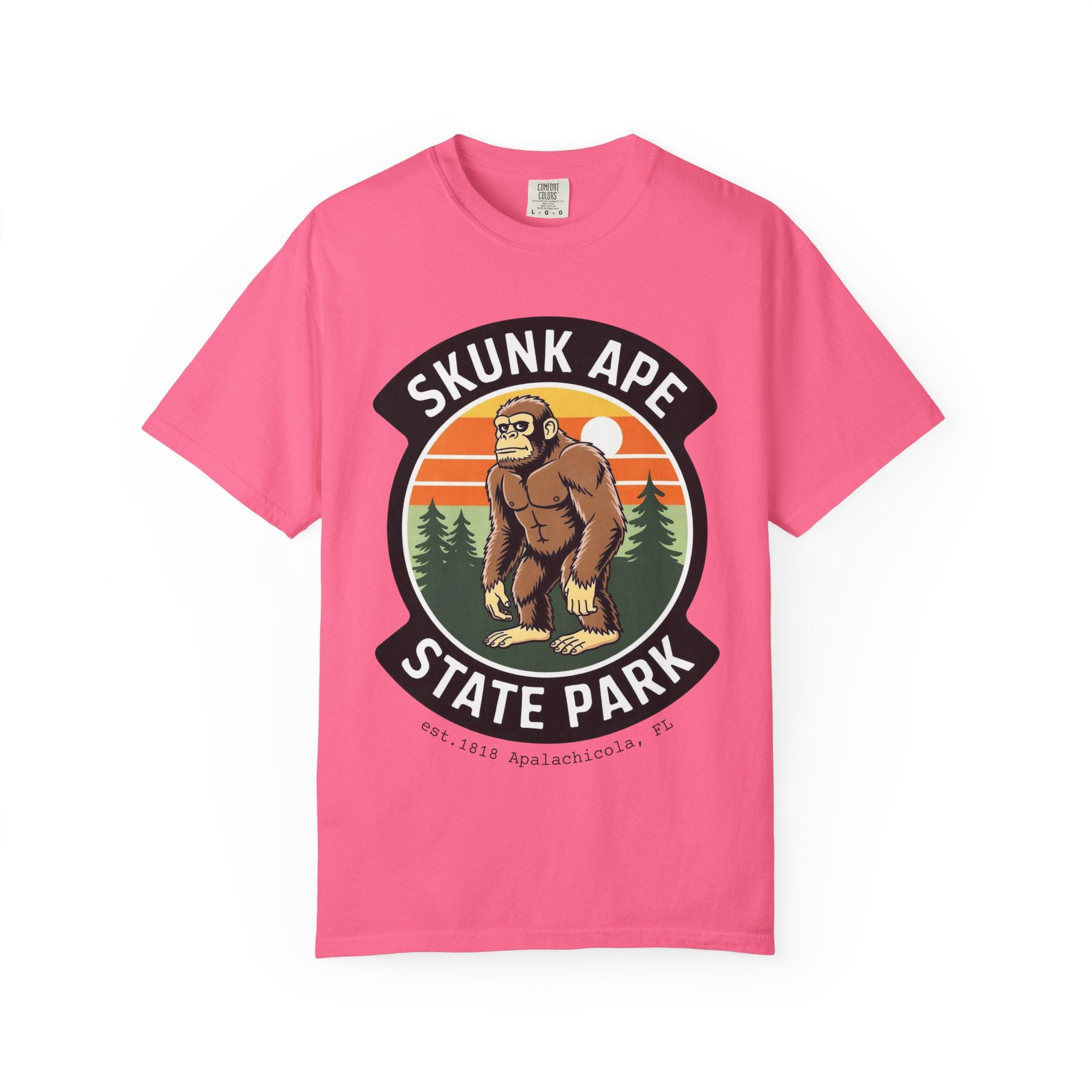 Skunk Ape State Park Graphic T-Shirt — Retro Bigfoot Nature Tee