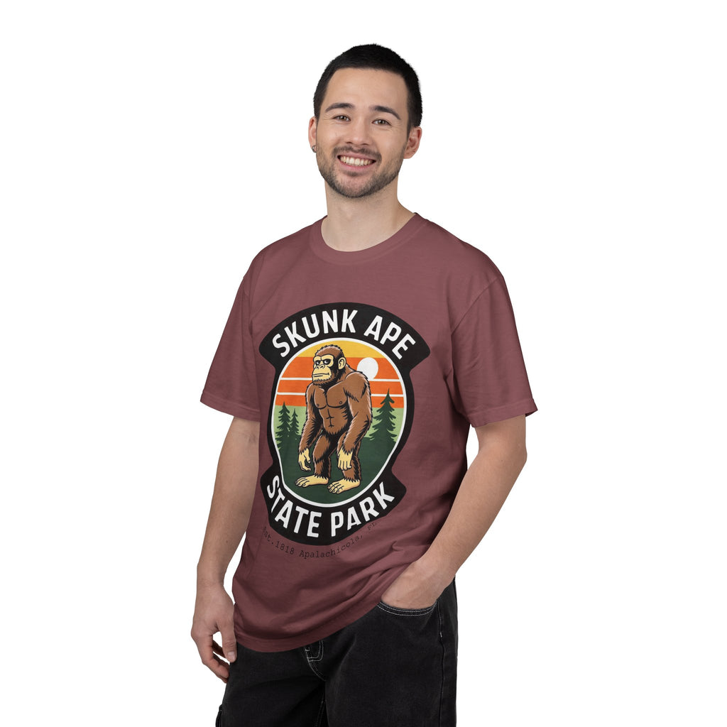 Skunk Ape State Park Graphic T-Shirt — Retro Bigfoot Nature Tee