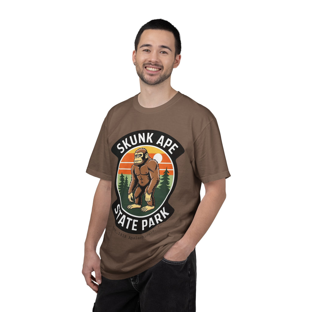 Skunk Ape State Park Graphic T-Shirt — Retro Bigfoot Nature Tee