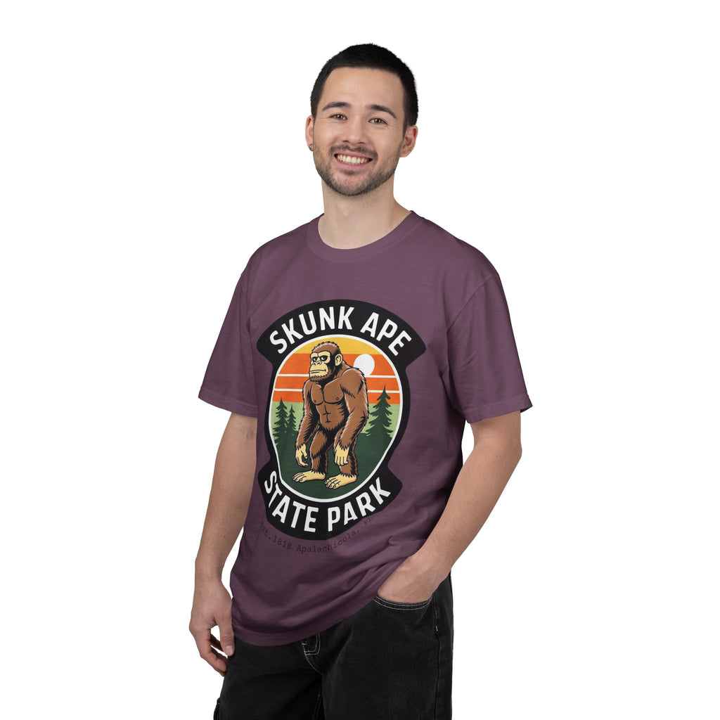 Skunk Ape State Park Graphic T-Shirt — Retro Bigfoot Nature Tee