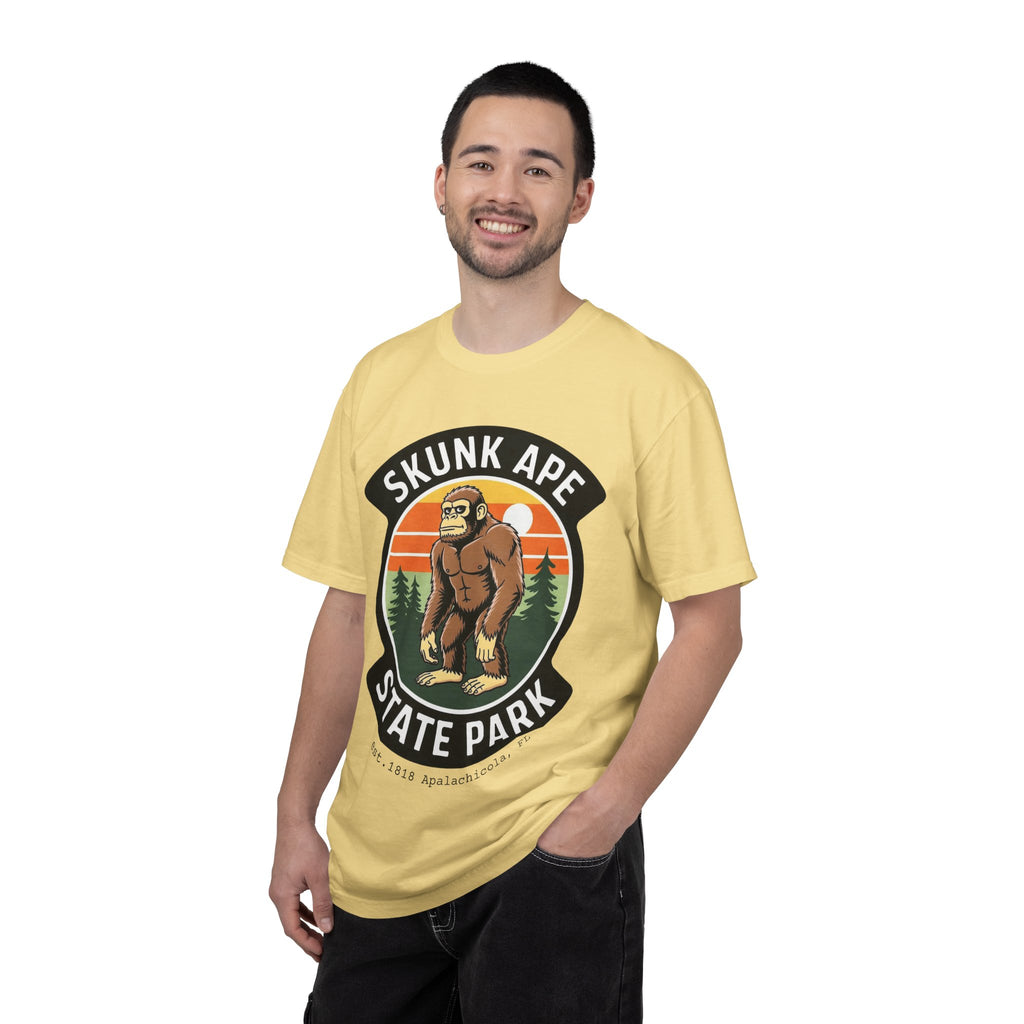 Skunk Ape State Park Graphic T-Shirt — Retro Bigfoot Nature Tee