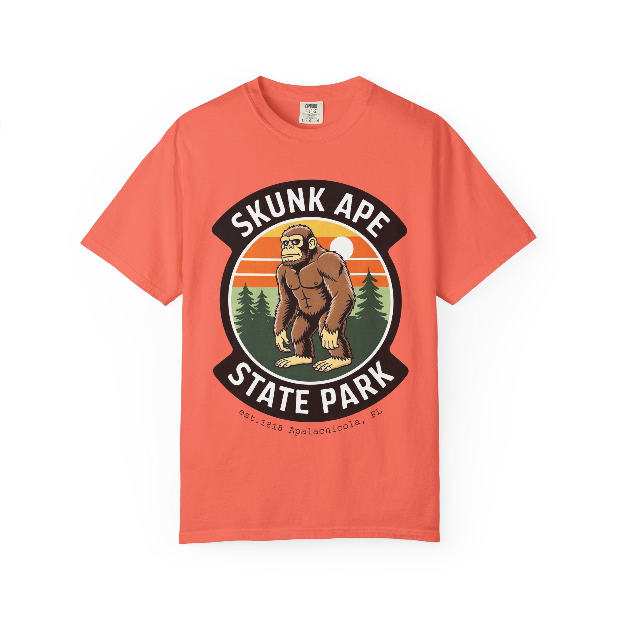Skunk Ape State Park Graphic T-Shirt — Retro Bigfoot Nature Tee